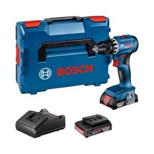 Akumuliatorinis suktuvas-gręžtuvas BOSCH GSR 18V-45 2×2,0Ah