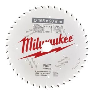 Medžio pjovimo diskas MILWAUKEE CSB P W 165×1,6×20 40ATB